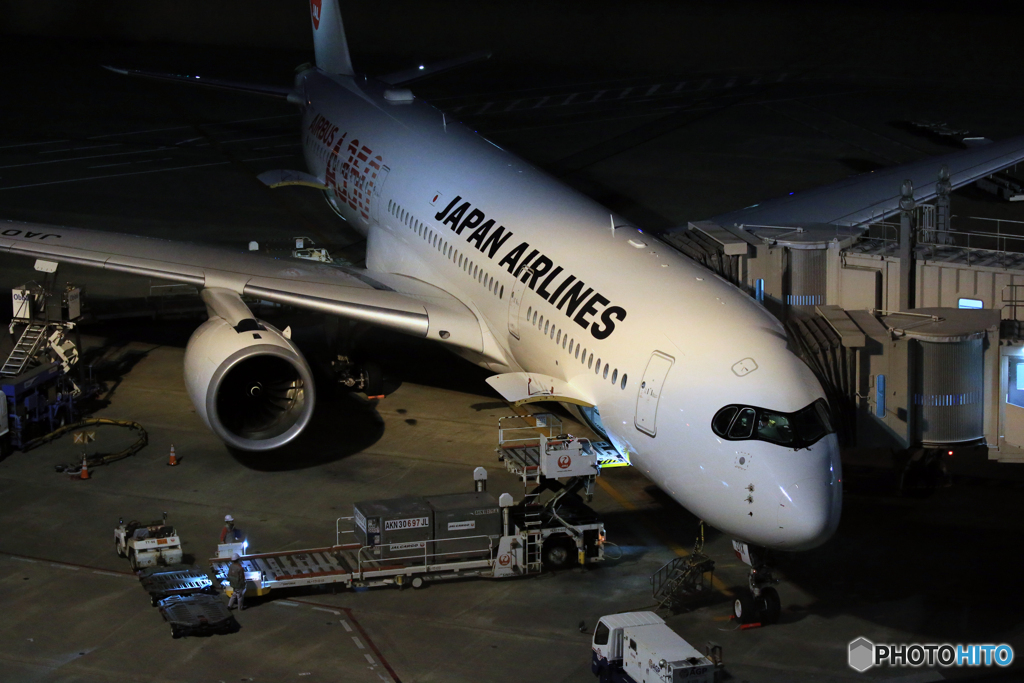 「はれー」JAL A350-941  出発準備中です