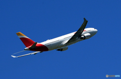 「青色が好き」 EBERIA A330-202 EC-MNL 飛ぶ