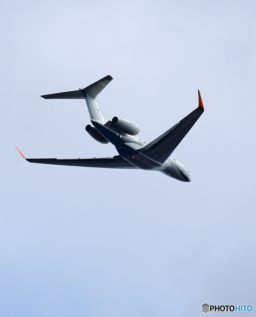 「そらー」 プライベート機 ガルフG650 N777ZH 飛ぶ