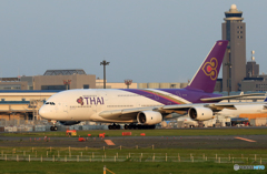 「ぶるー」 Thai A380-841 HS-TUF 離陸 します