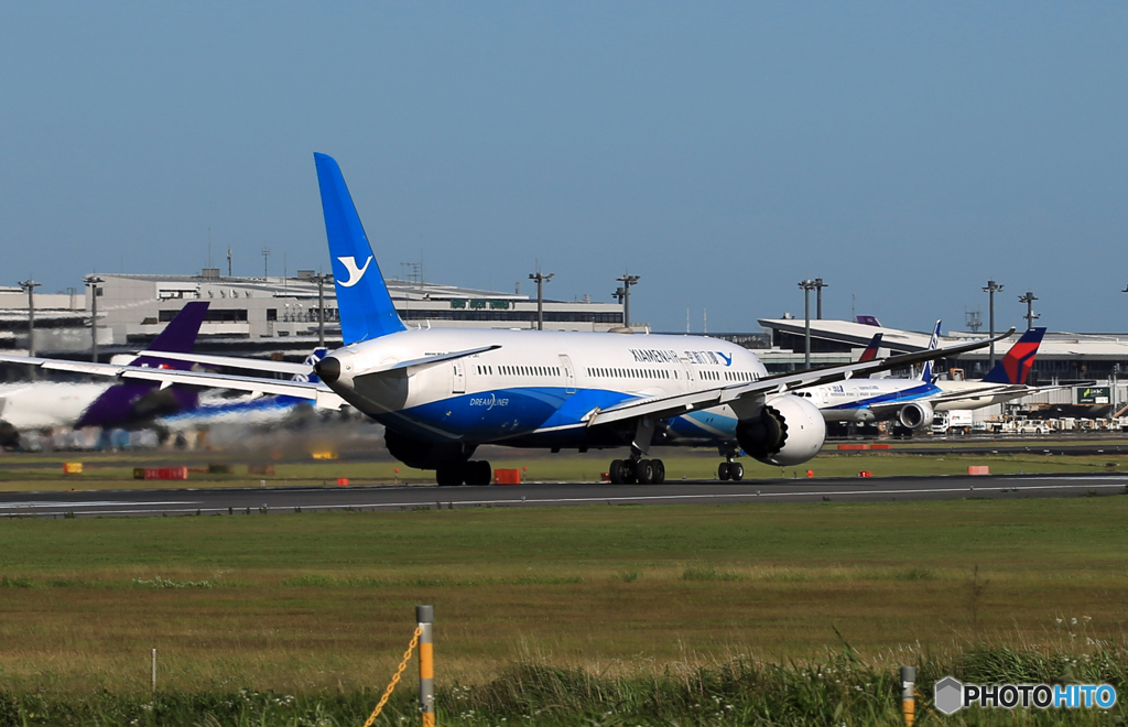 「群青」 厦門航空 787-9 離陸