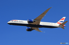 「ブルー」 British 787-9 G-ZBKK 飛び立ち