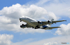 「真青の空」 Malaysia A380-841 9M-MNE Takeoff