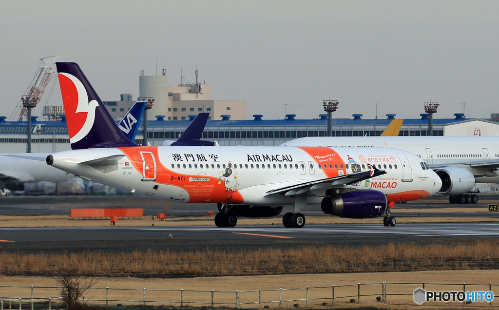 「はれー」 AIR MACAU A320 離陸です