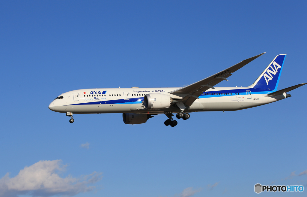 「Blue」 ANA 787-9 JA882A Landing 