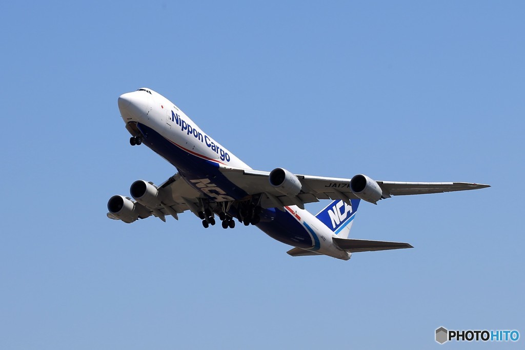 「群青色」NCA 747-8KZF JA17KZ Takeoff　