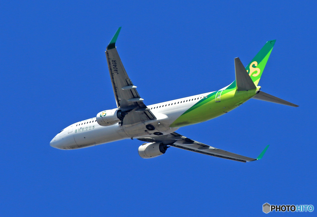 「ぶるー」 春秋航空 737-8AL JA04GR 離陸