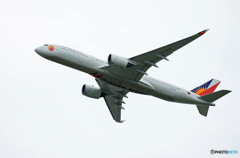 「くもり」Philippines A350-941 RP-C3508   離陸