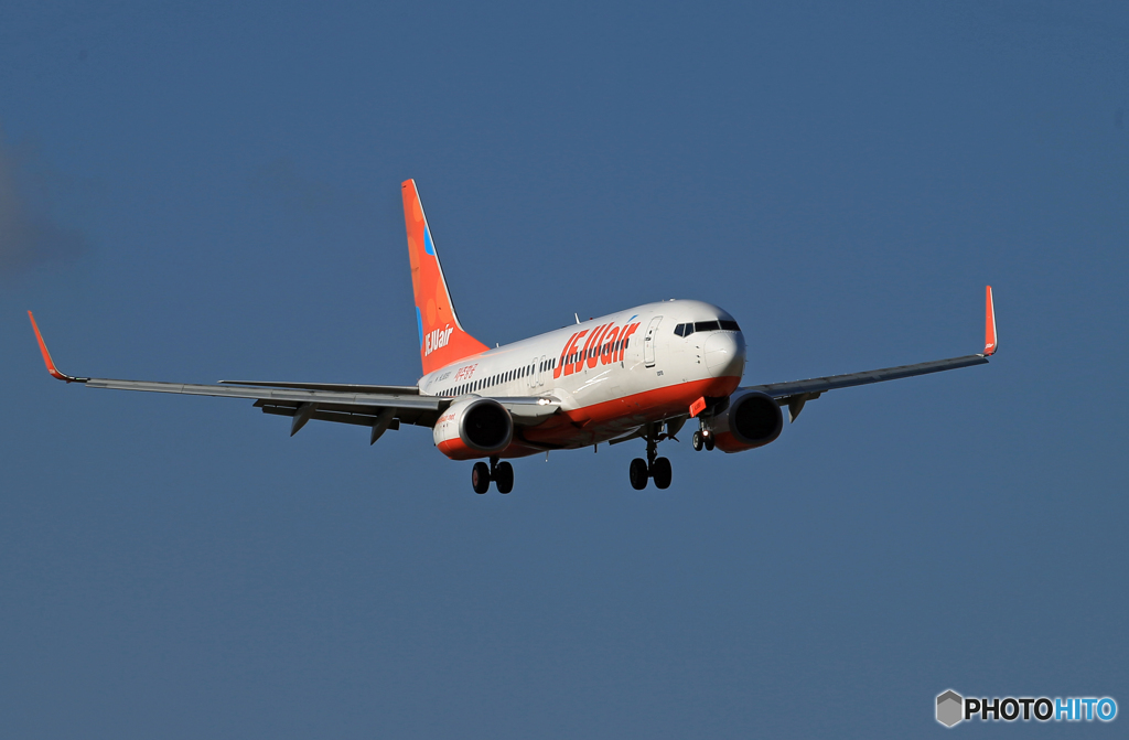 「雨」? JEJU 737-8AS HL8061 到着