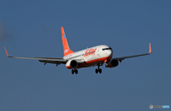 「雨」? JEJU 737-8AS HL8061 到着