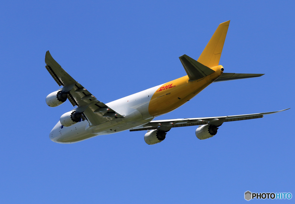  「晴れ」 POLAR 747-87U N851GT 離陸