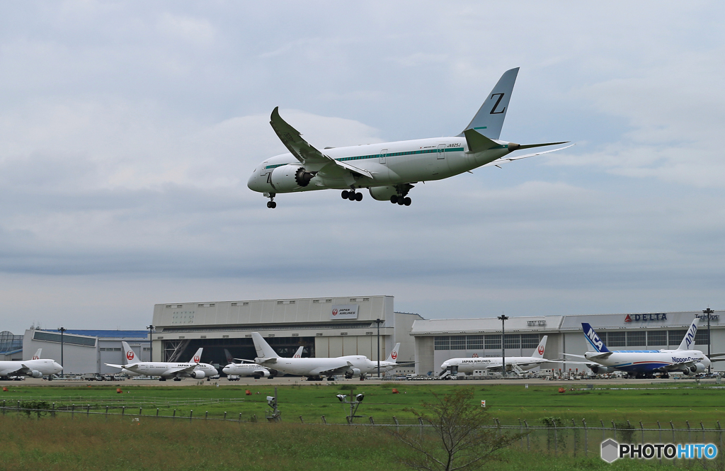 「曇り」ZIP AIR 787-8 JA825J 到着しました