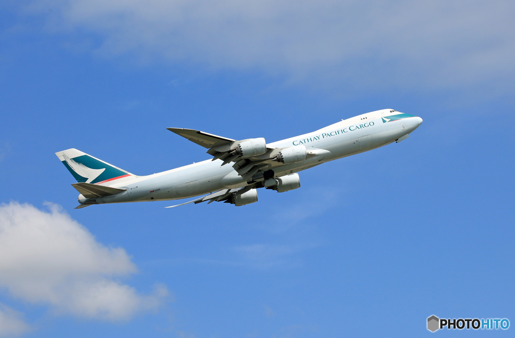 「群青」 CATHAY 747-8 B-LJM 離陸します