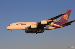 「良い空～」 THAI A380-841 HS-TUC 着陸です