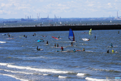 「良い天気」東京湾・浜辺の風景（６）