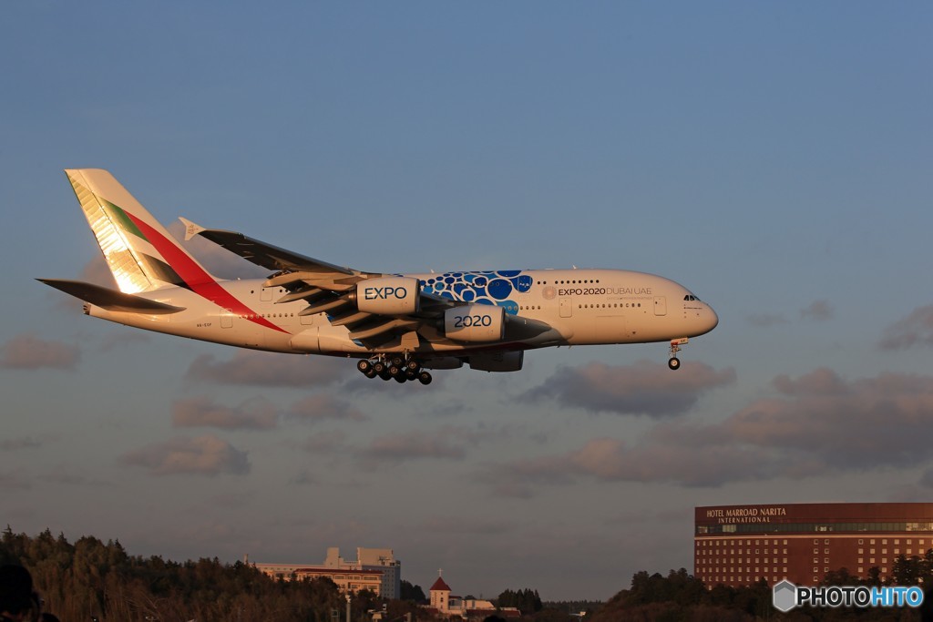 ☀「あおぞら」エミレーツ特別塗装A380 A6-EOF