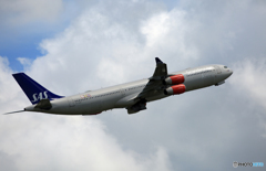 「すかい」 SAS A340-313 OY-KBA Takeoff 