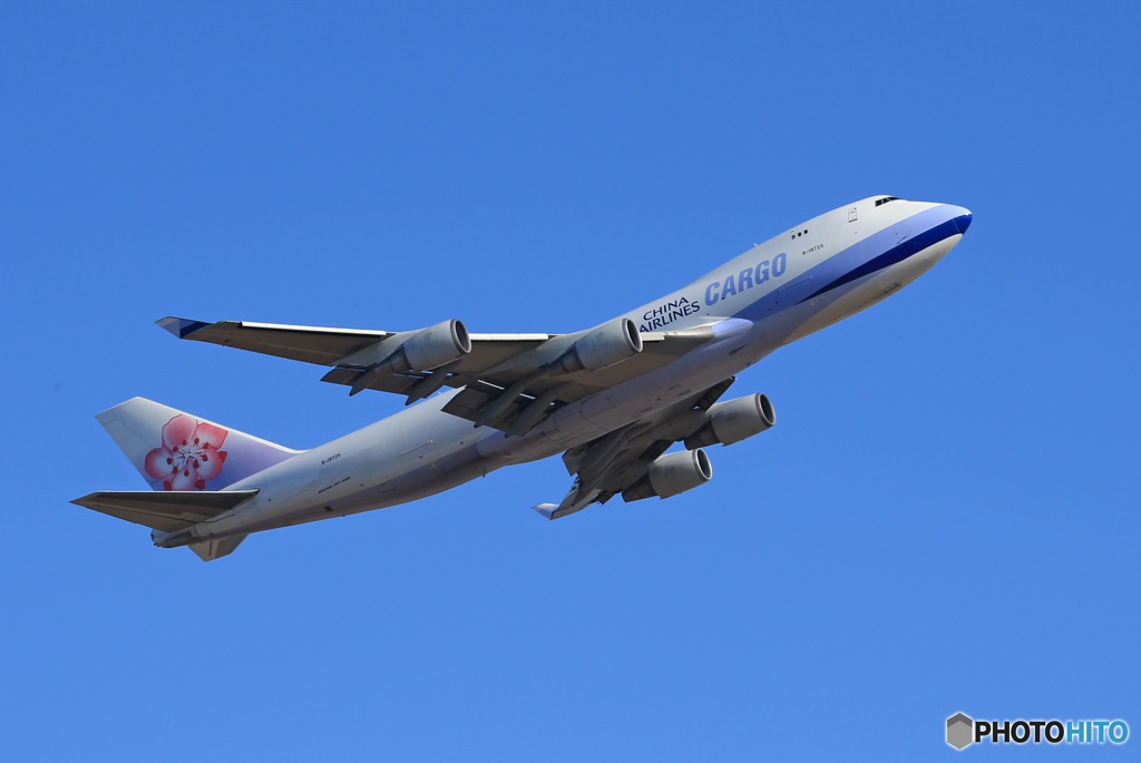 「良い空～」China 747-409 B-18725 飛ぶ