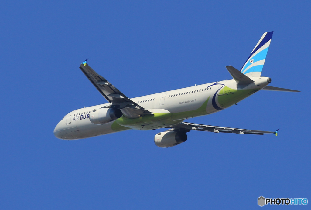 「群青」AIR BUSAN A321-231 HL7730  離陸