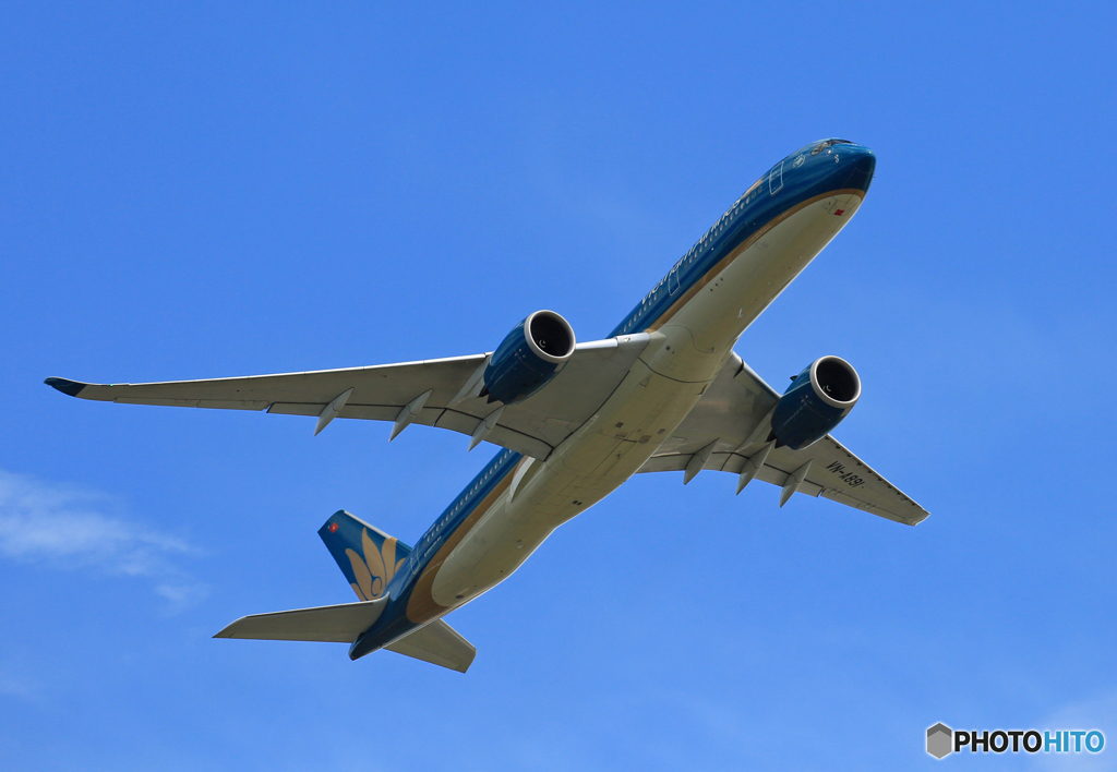 「真青の空」 Vietnam A350-941 VN-A891出発です