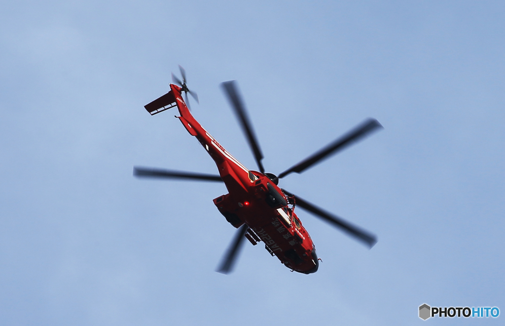 「Blue」東京消防ヘリコプター　JA62HC  飛来する