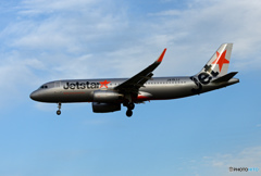 「SKY」 Jetstar A320-232 JA19JJ 着陸です