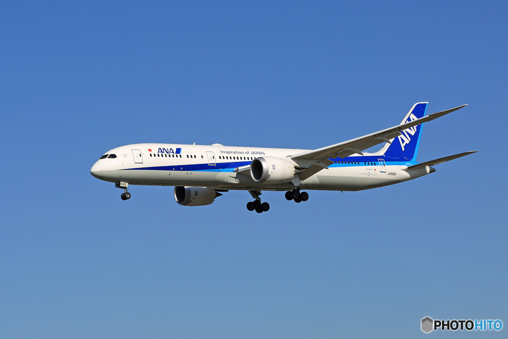 「SKY」　ANA 787-9 JA892A 着地前