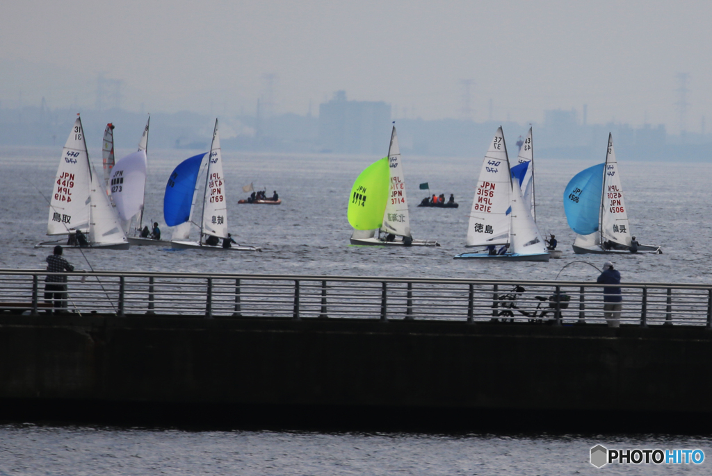 「ぶるー」とちぎ国体・ヨットセーリング　競技中