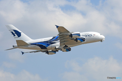 ☀「あおぞら」 Malaysia A380-841 9M-MNC 離陸