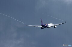 「青」 THAI A330 ベイパー Takeoff 