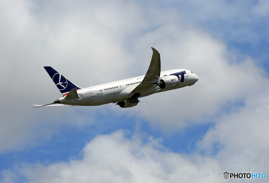 「空色」 LOT ポーランド787-8 SP-LRC 飛行