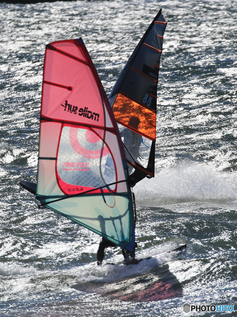 「青が大好き」東京湾をクロスする・ウインドサーフィン 　