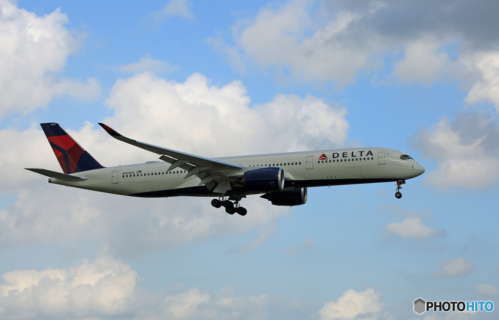 「はれー」 DELTA A350-941 N508DN 到着です