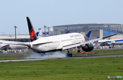 「青色が好き」 AIR CANADA 787-9 C-FNCE 着陸します