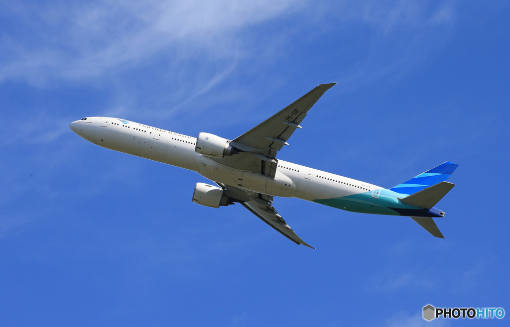 ☀「あおぞら」 Garuda 777-3U3 PK-GIF Takeoff 