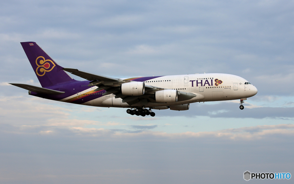 「はれー」 Thai A380-841 HS-TUA Landing