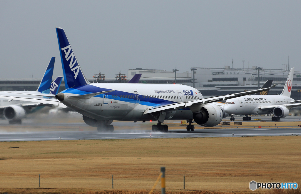 「はれ」 ANA 787-8 JA802A 離陸