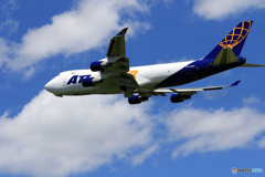 「真青の空」 Atlas 747 N489MC 飛行　