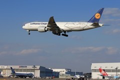 「真青の空」 Lufthansa D-ALFE 767 着陸