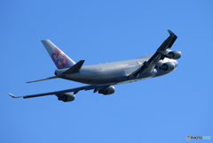 「青い空」が一番 China 747-400  飛び立ち