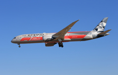 「青い空」が一番 ETIHAD 787-9 着陸