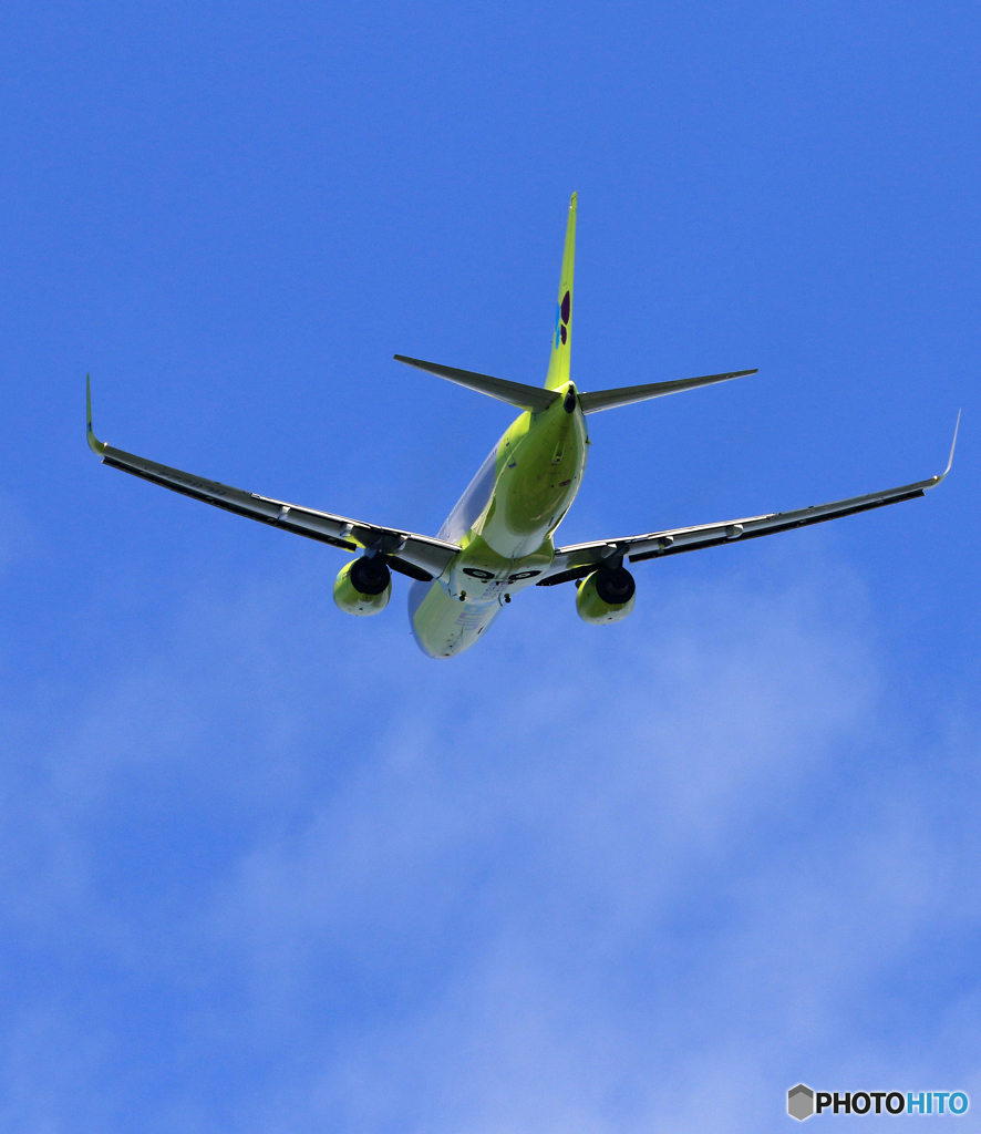 「青色」 JIN AIR 737 飛行