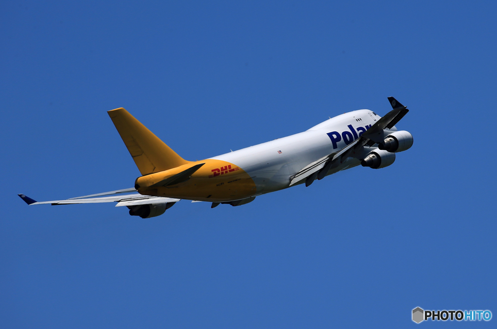 「青が大好き」POLAR 747 N451PA 出発