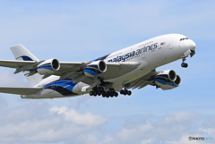 「良い天気」　Malaysia A380-841 9M-MNC 出発です