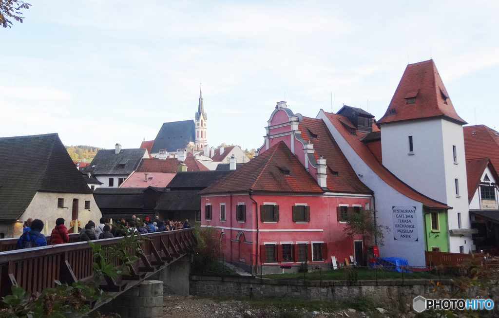 チェコ　(1139)　チェスキー・クルムロフの街並み