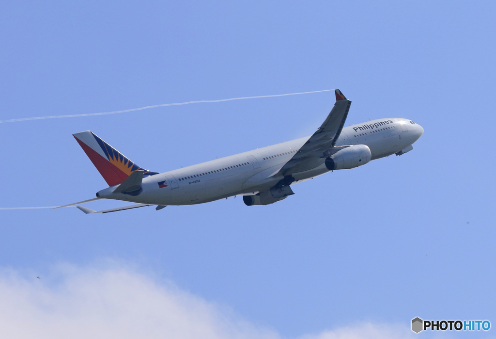 「青が好き」 Philippines A330 糸引き　Takeoff
