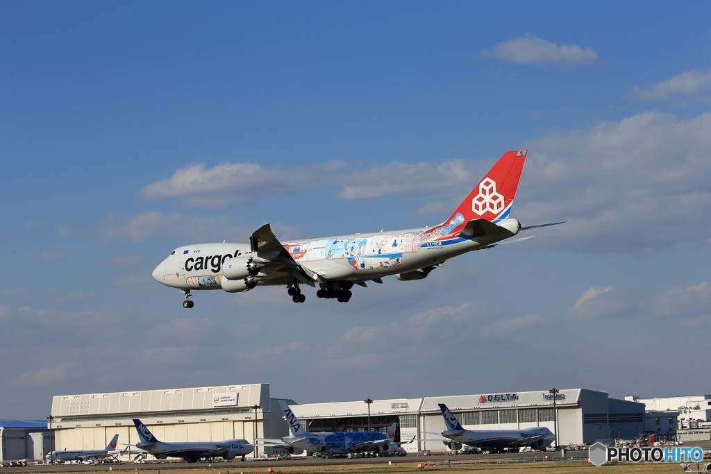 「そらー」 Cargolux 747-8 LX-VCM Landing 