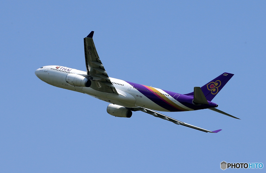 「蒼空」Thai A330-343 HB-TBA 離陸