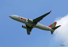 「すかい」 t'way 737-8Q8 HL8067 離陸