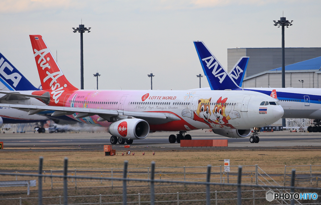 「青の空」Air Asia ロッテワールドHS-XTD 出発